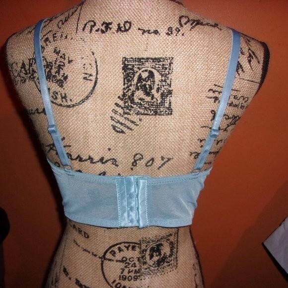 Youmita Blue Floral Longline Plunge 36B Bra NWT - Picture 3 of 9